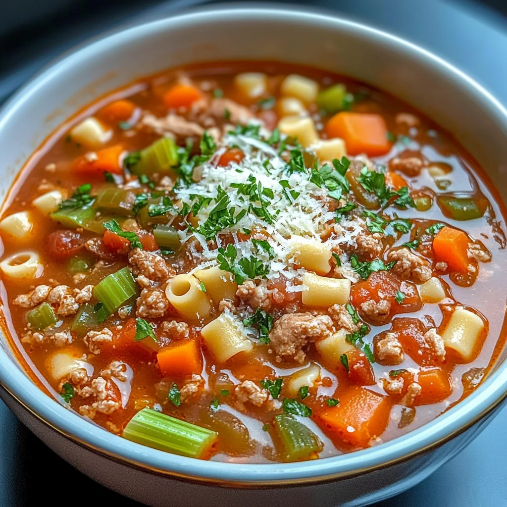 Slow Cooker Italian chicken hamburger Soup