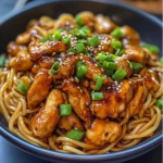 Sticky Garlic Chicken Noodles