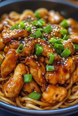 Sticky Garlic Chicken Noodles