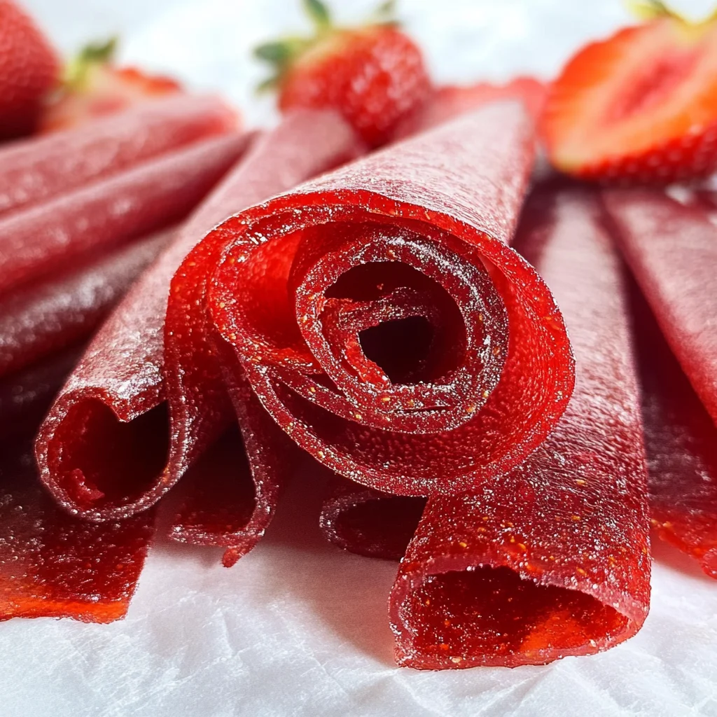3-Ingredient Homemade Strawberry Fruit Roll-Ups