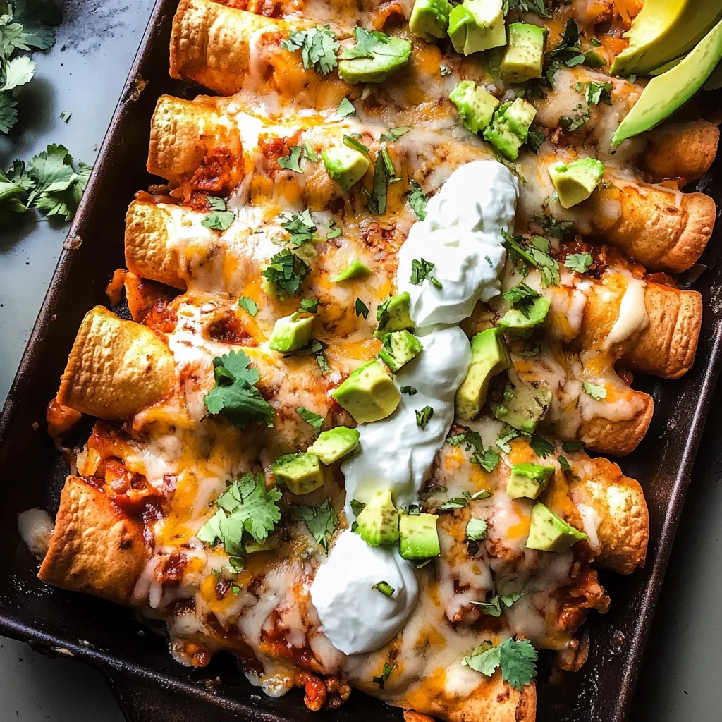 Baked Cheesy Cuban Chicken Taquitos