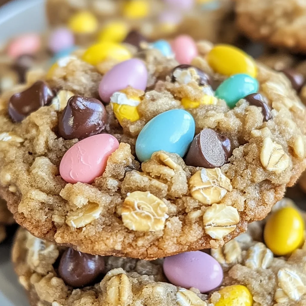 Chewy Cadbury Egg Oatmeal Chocolate Chip Easter Cookies Delight