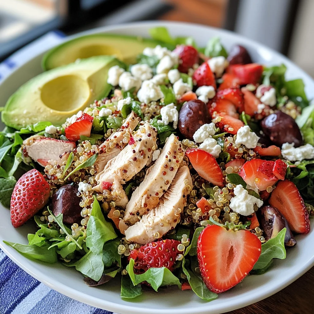 Chicken Quinoa and Strawberry Salad