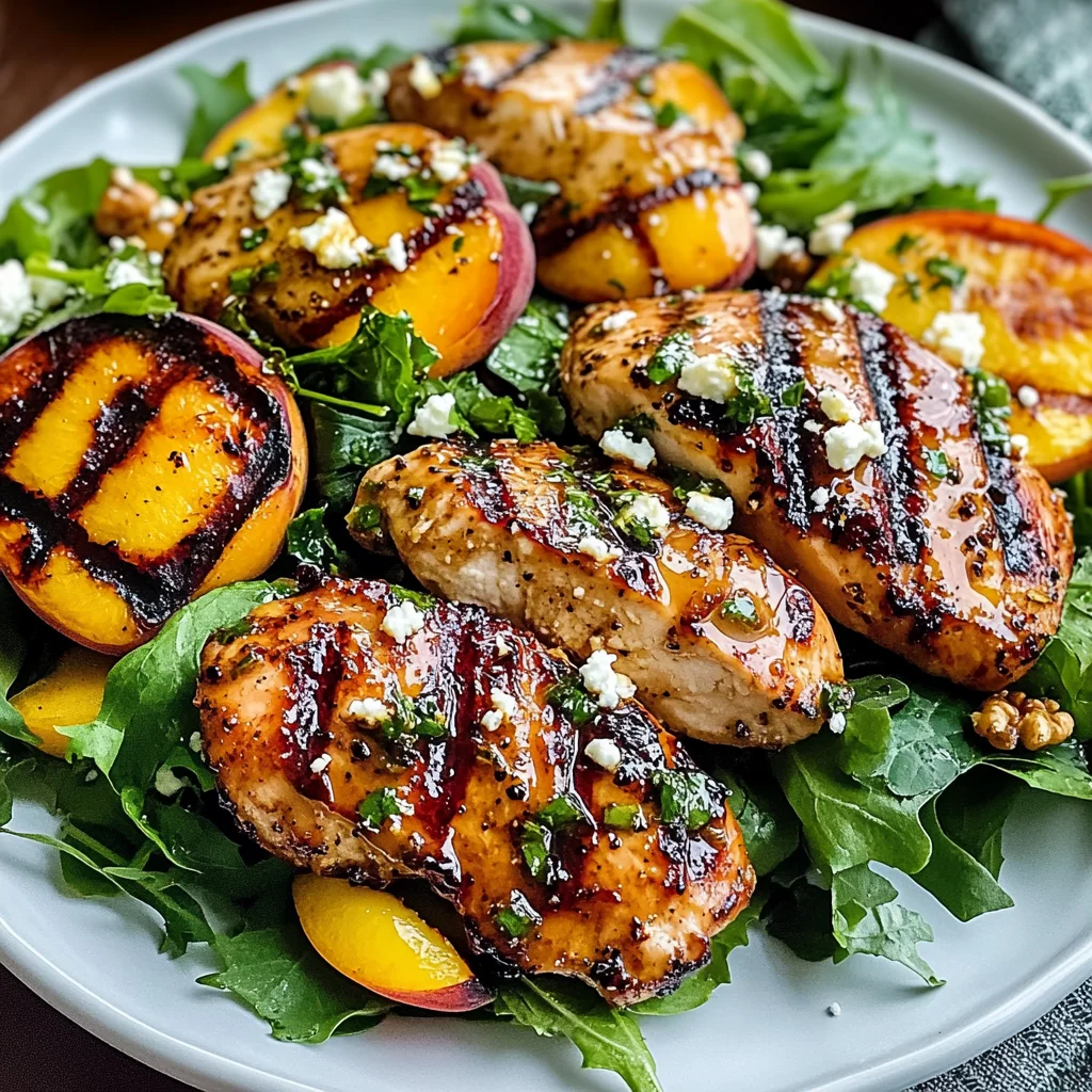 Grilled Honey Mustard Chicken with Peach Salad: An Amazing Ultimate Recipe