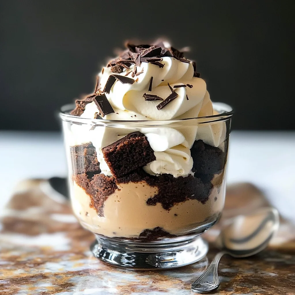 Irish Cream Brownie Trifles