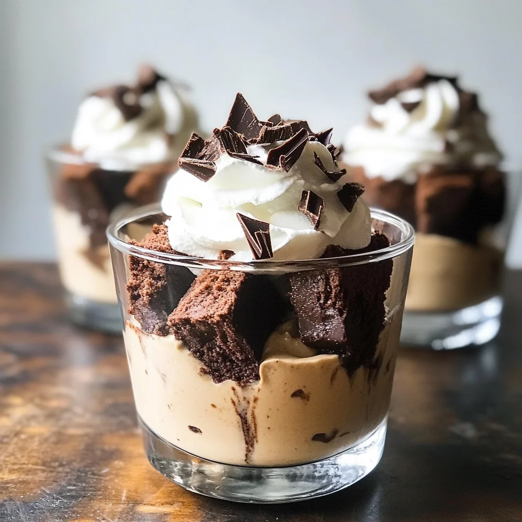 Irish Cream Brownie Trifles