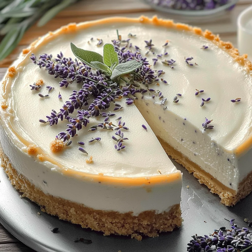 Lavender Honey Cheesecake
