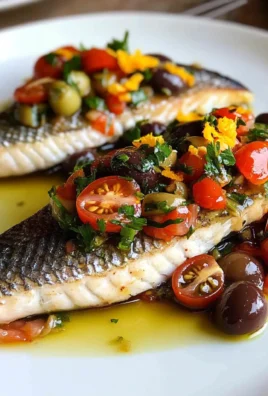 Mediterranean Branzino Filet Recipe with Vierge Sauce