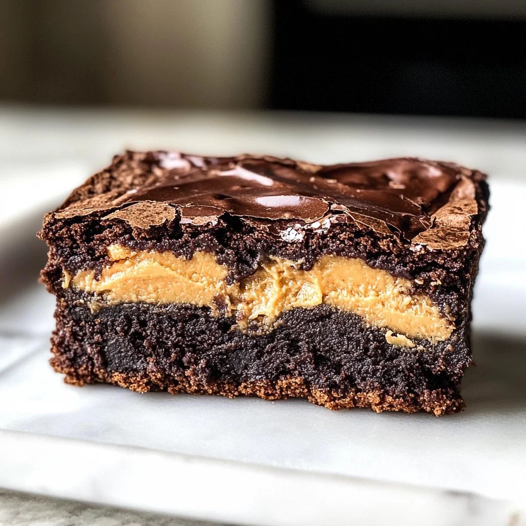 Peanut Butter Stuffed Brownies