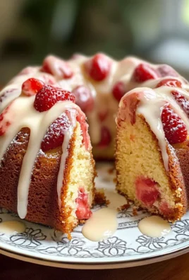 SOUR CREAM STRAWBERRY BUNDT CAKE