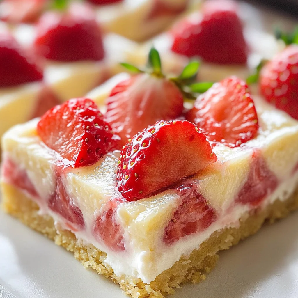 Strawberry Custard Bars
