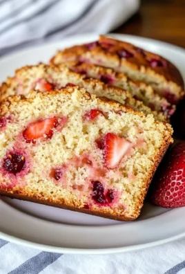 Strawberry Quick Bread with Fresh Berries
