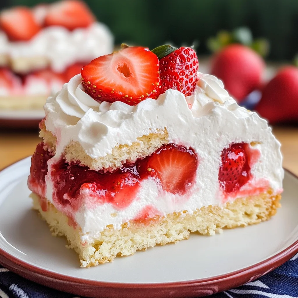 Strawberry Shortcake Poke Cake