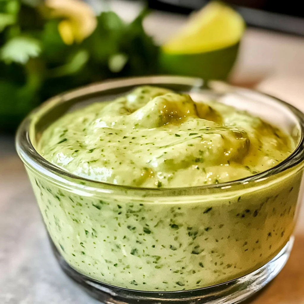 Creamy Garlic Lime Cilantro Sauce