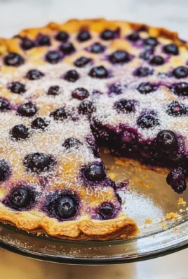 Crustless Blueberry Pie