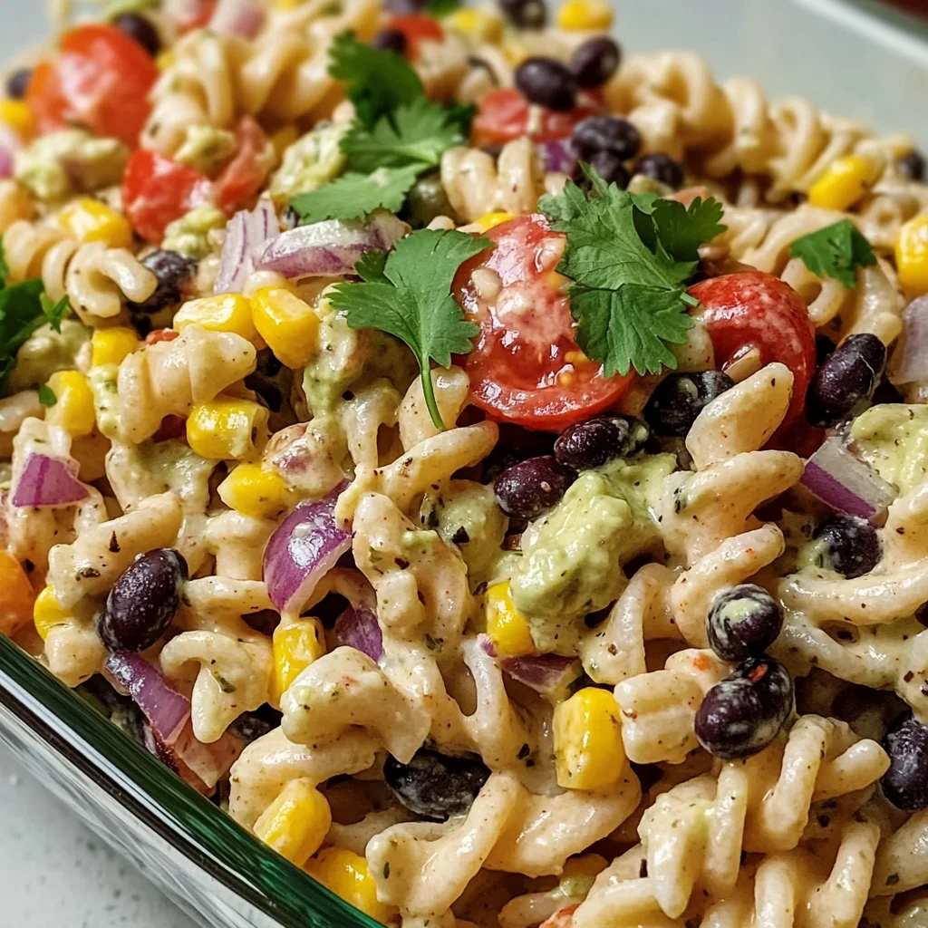 Easy High Protein Southwest Pasta Salad - Homefoodkitchen
