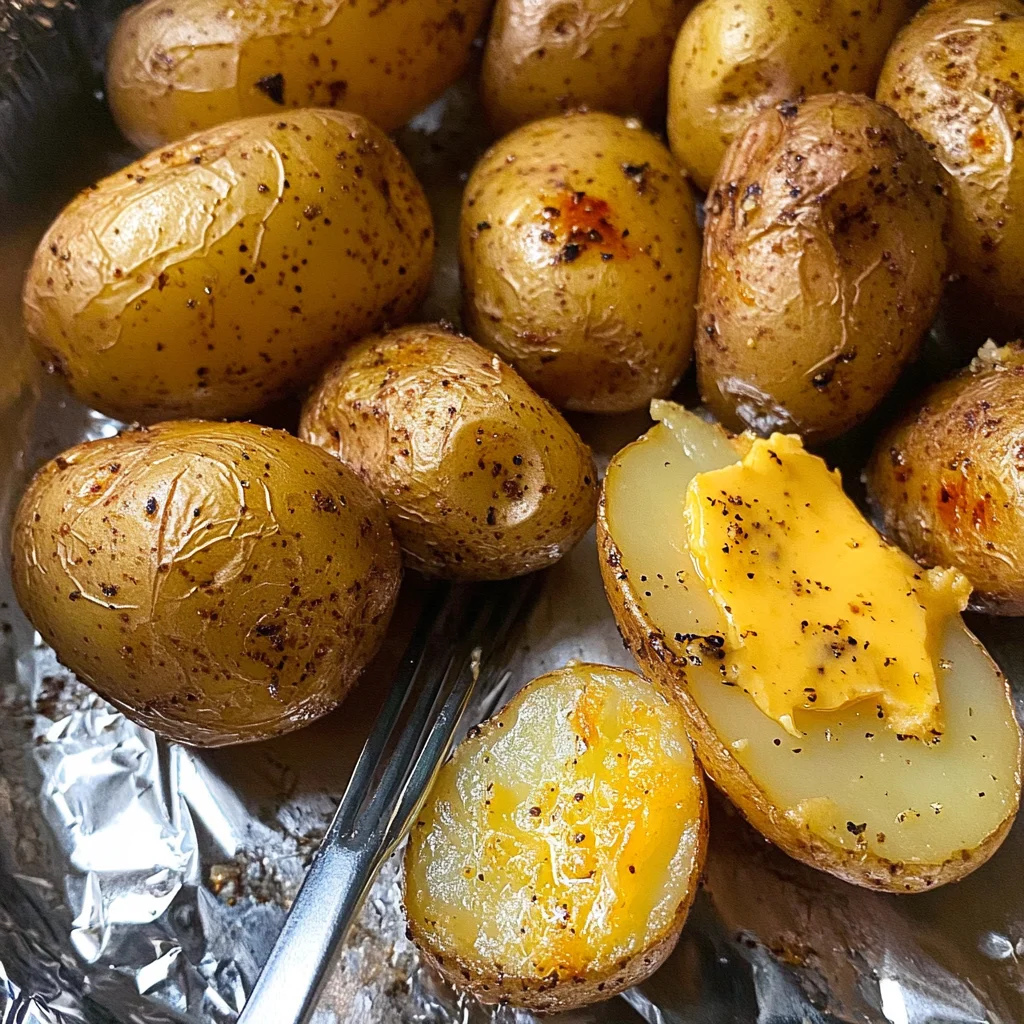 Garlic Butter Slowe Cooker Roasted Potatoes