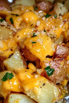 Grilled Cheesy Garlic Potatoes