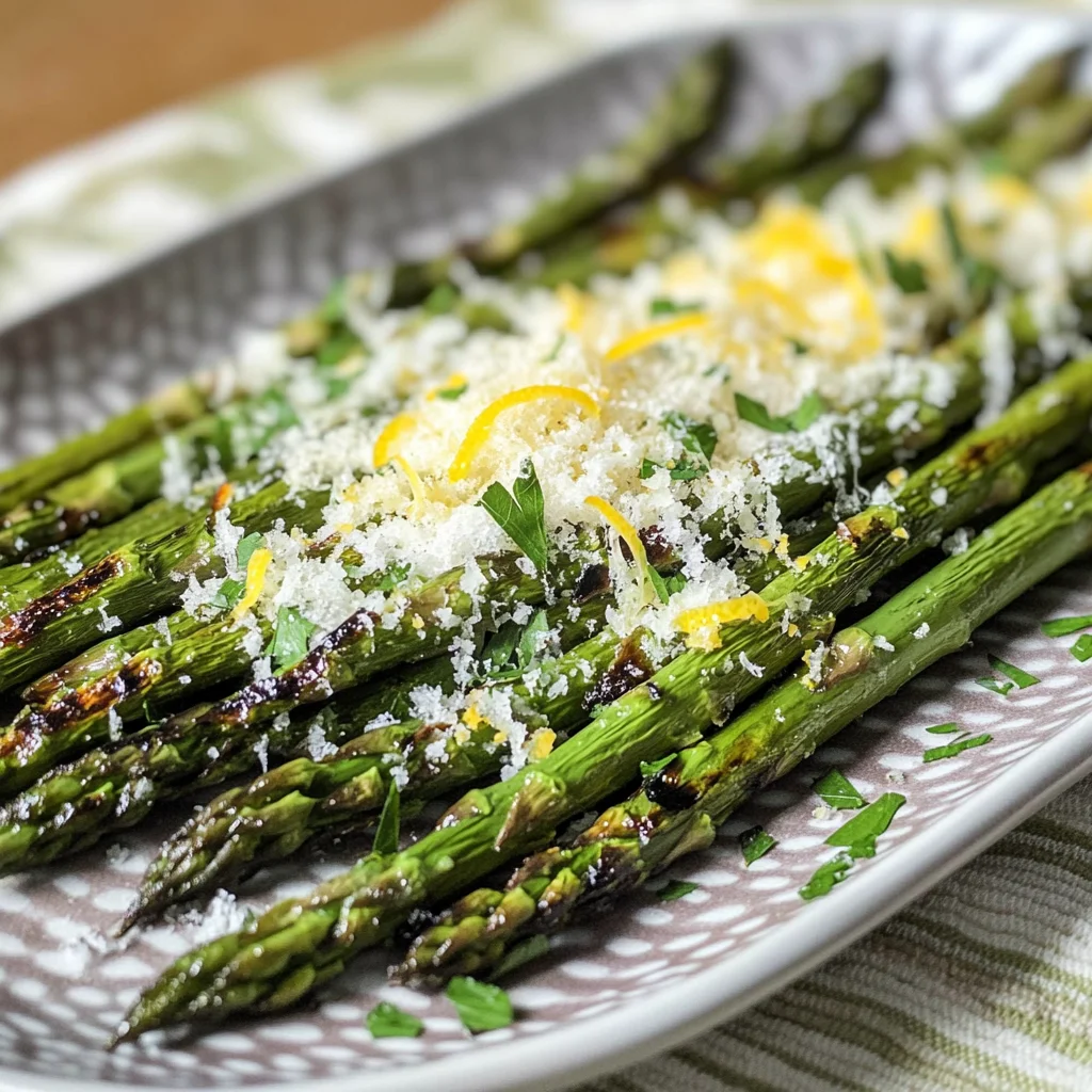 Grilled Lemon Parmesan Asparagus
