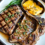 Grilled T-Bone Steaks with Cowboy Butter