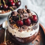 Layered Black Forest Overnight Oats