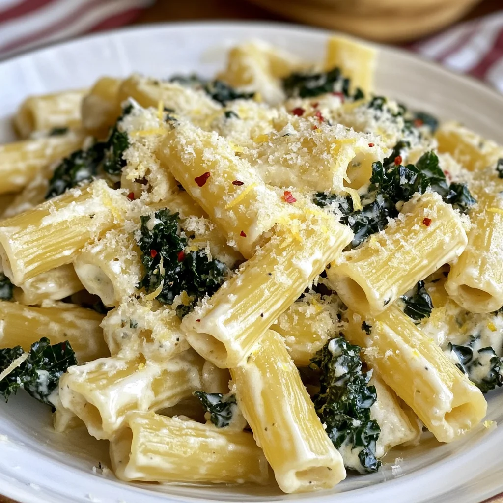 Lemon Ricotta Pasta with Kale