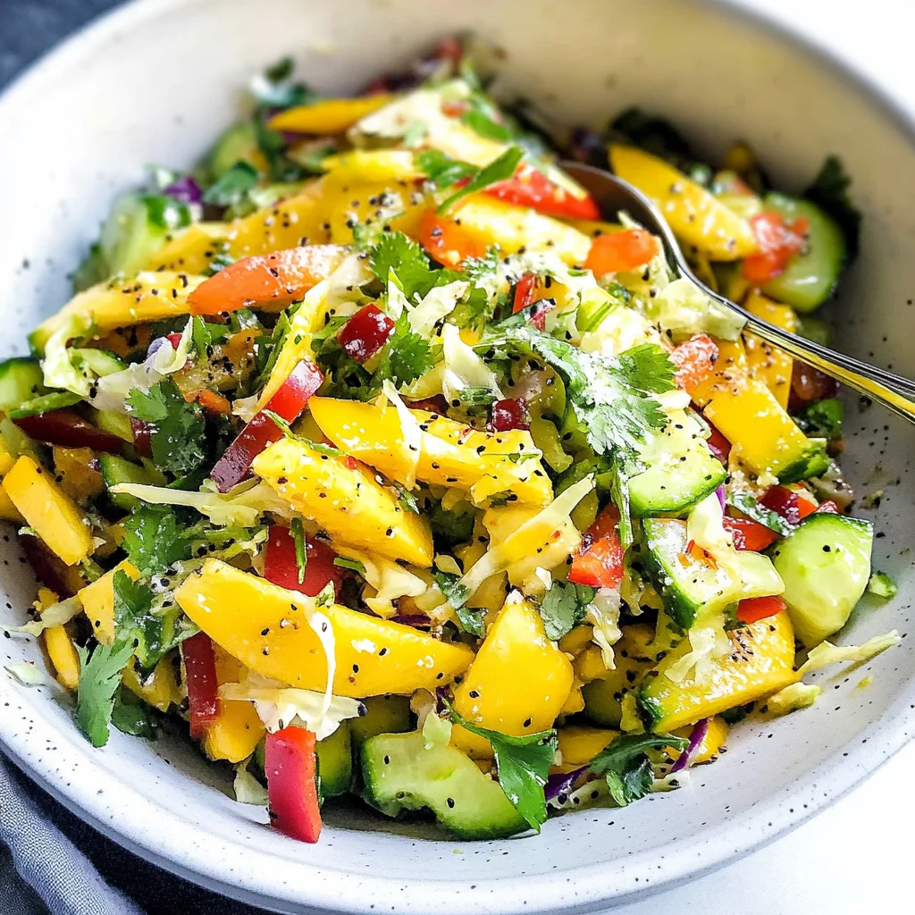 Mango Cucumber Summer Slaw