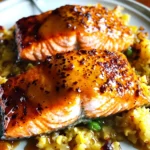 Oven Glazed Dijon Mustard & Maple Syrup Salmon