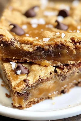 Salted Caramel Chocolate Chip Cookie Bars