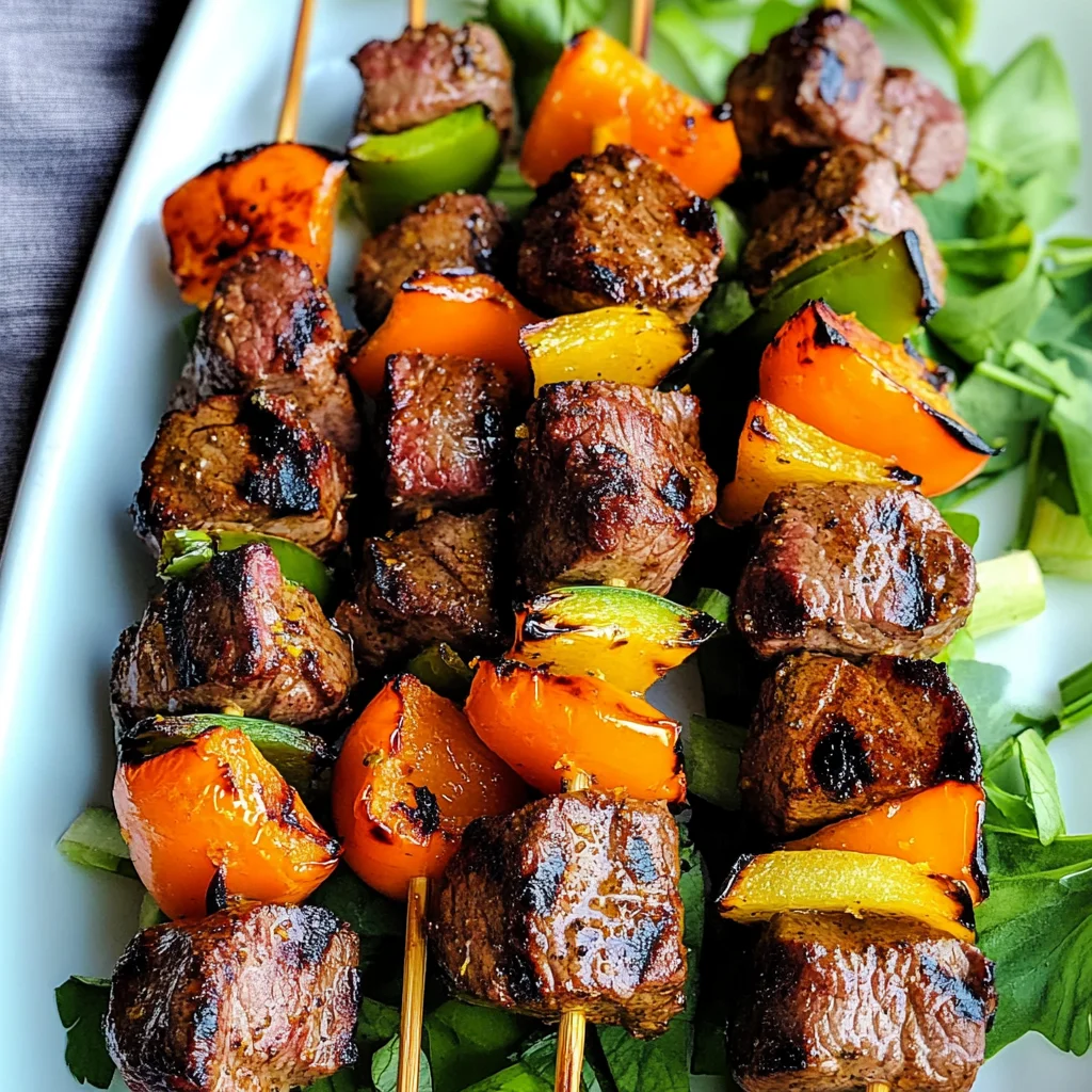 Steak Kabobs with Lemon Curry Marinade