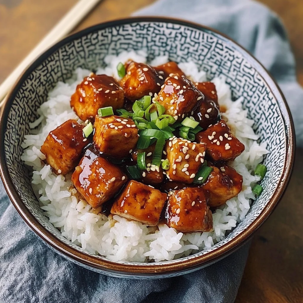 Teriyaki Tofu Rice Bowl