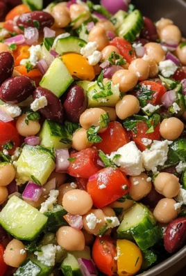 Zesty Bean Salad with Feta - Homefoodkitchen