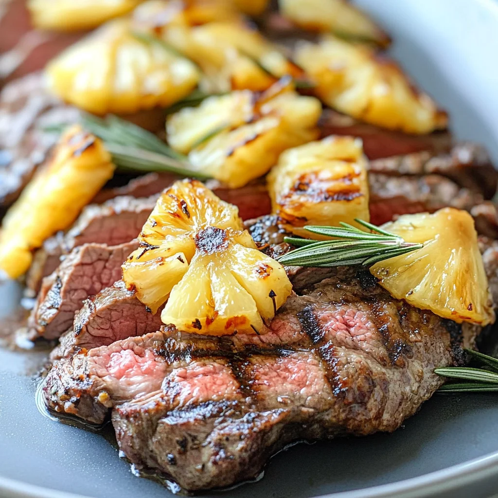 Pineapple Rosemary Flank Steak