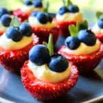 Red White & Blue Stuffed Strawberries