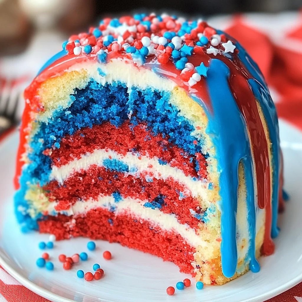 Red White and Blue Cake (Firecracker Cake Recipe!)