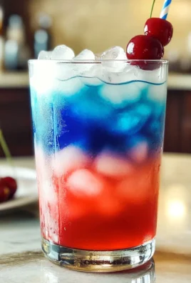 Red White and Blue Layered Cocktail