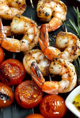 Rosemary Garlic Shrimp and Tomato Kebabs
