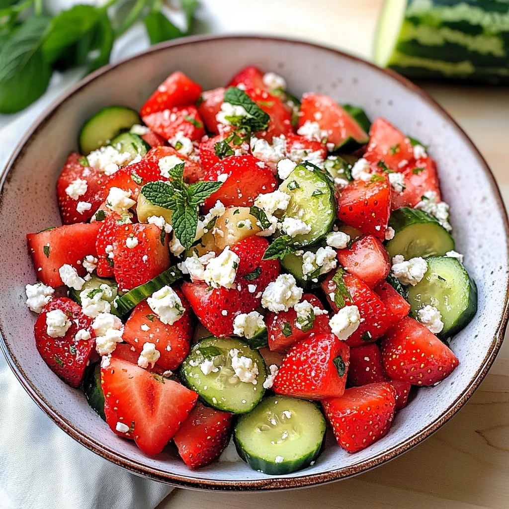 Strawberry Watermelon Cucumber Salad