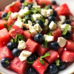 Watermelon Blueberry Salad with Feta