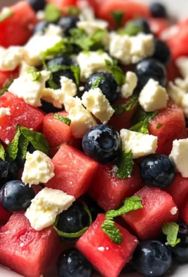 Watermelon Blueberry Salad with Feta